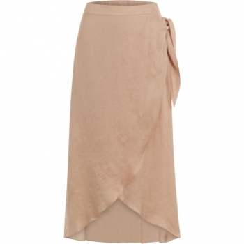 Coster Copenhagen, Skirt in dot print with wrap effect